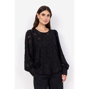 NWT SOYA CONCEPT IBI Black Print Blouse